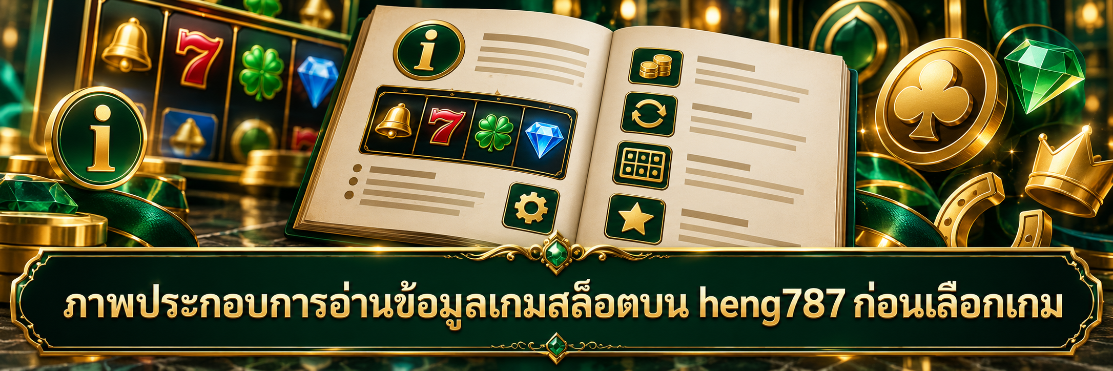 ภาพประกอบการอ่านข้อมูลเกมสล็อตบน heng787 ก่อนเลือกเกม